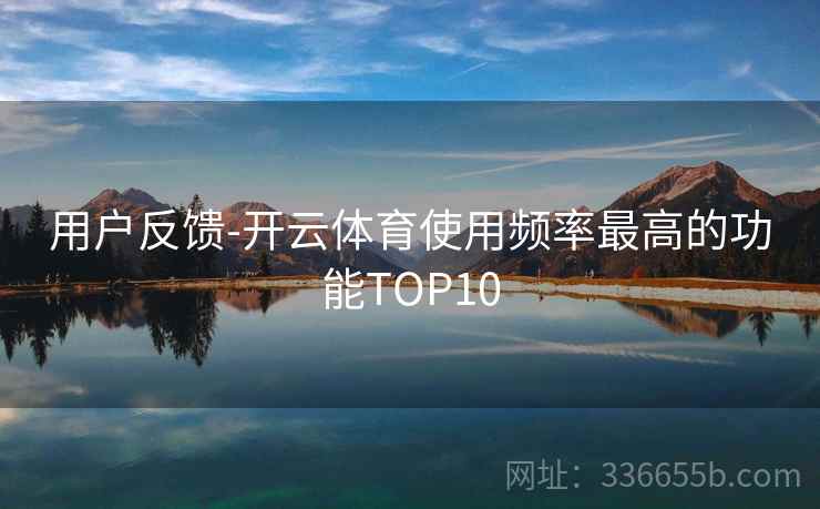 用户反馈-开云体育使用频率最高的功能TOP10