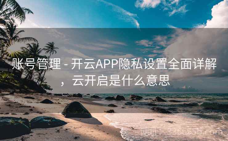 账号管理 - 开云APP隐私设置全面详解,云开启是什么意思