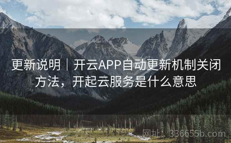 更新说明｜开云APP自动更新机制关闭方法，开起云服务是什么意思