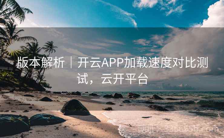 版本解析|开云APP加载速度对比测试,云开平台