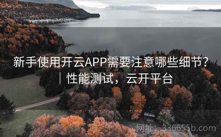 新手使用开云APP需要注意哪些细节?|性能测试,云开平台