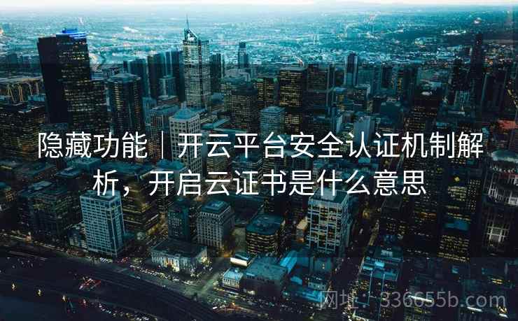 隐藏功能|开云平台安全认证机制解析,开启云证书是什么意思