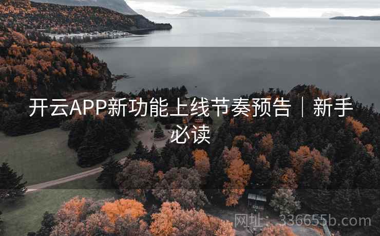 开云APP新功能上线节奏预告|新手必读